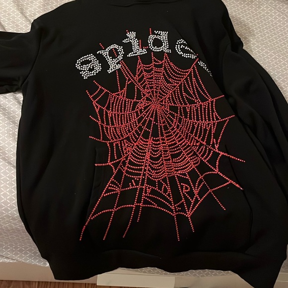 Spider hoodie never worn like new red and black